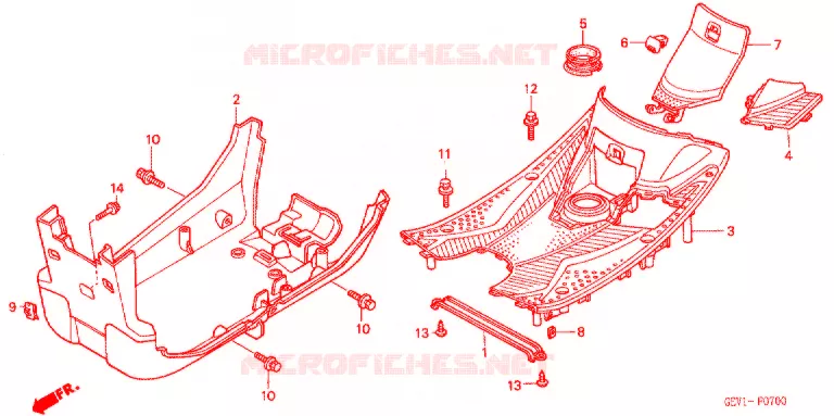 MARCHE PIEDS Honda SCOOTER 50 DIO 2002  SKX502