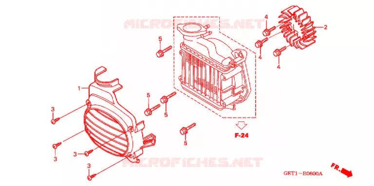 VENTILATEUR ET COUVERCLE DE RADIATEUR Honda SCOOTER 50 DIO 2002  SKX502