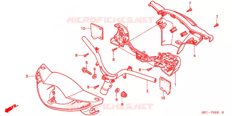 REVETEMENT DE GUIDON Honda SCOOTER 50 DIO 2002  SKX502
