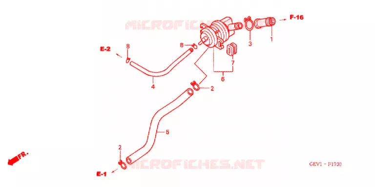 VALVE DE COMMANDE D'INJECTION D'AIR Honda SCOOTER 50 DIO 2002  SKX502