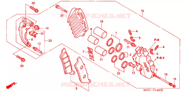 ETRIER DE FREIN AVANT Honda SCOOTER 250 FORSIGHT 2003  FES250SE3