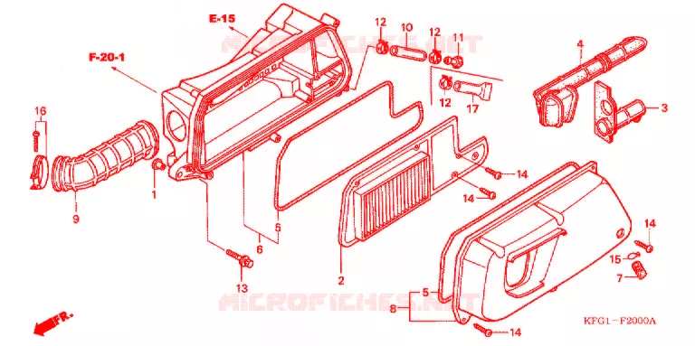 FILTRE A AIR Honda SCOOTER 250 FORSIGHT 2003  FES250SE3
