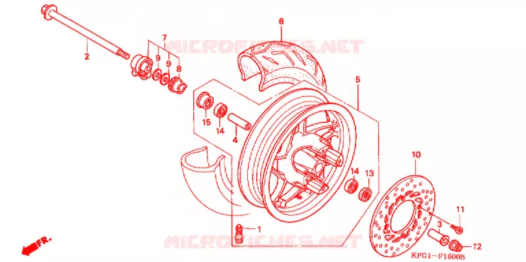 ROUE AVANT Honda SCOOTER 250 FORSIGHT 2004  FES250SE3