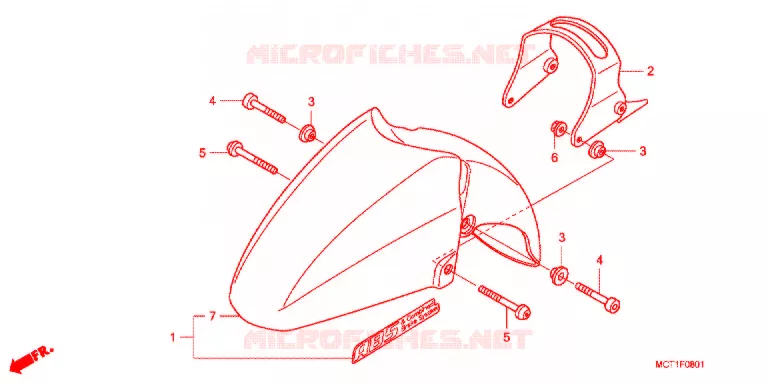 GARDE BOUE AVANT (FJS400A3/4 FJS600A3/4) Honda SCOOTER 600 SILVERWING 2003  FJS600A3_J