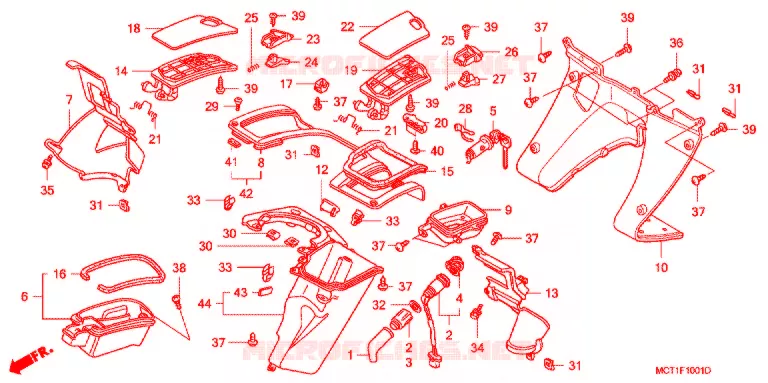 PROTEGE JAMBES (FJS4003/4 FJS6003/4) Honda SCOOTER 600 SILVERWING 2003  FJS600A3_J