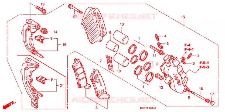 ETRIER DE FREIN AVANT Honda SCOOTER 600 SILVERWING 2003  FJS600D3