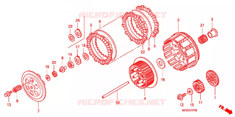 EMBRAYAGE Honda MOTO 450 CRF 2007  CRF450R7