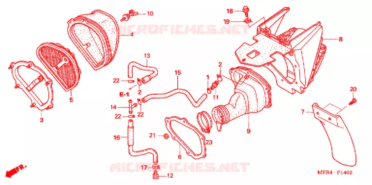 FILTRE A AIR  Honda MOTO 450 CRF 2005  CRF450R5
