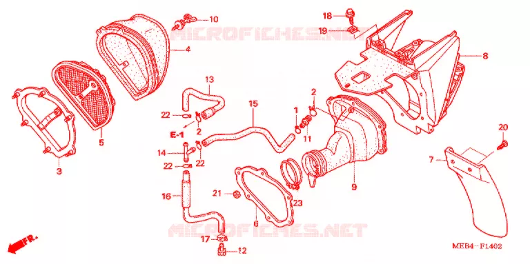 FILTRE A AIR  Honda MOTO 450 CRF 2005  CRF450R5