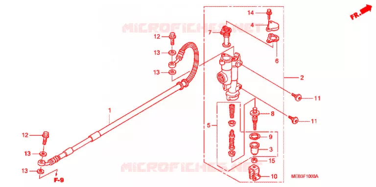 MAITRE-CYLINDRE DE FREIN ARRIERE Honda MOTO 450 CRF 2005  CRF450R5