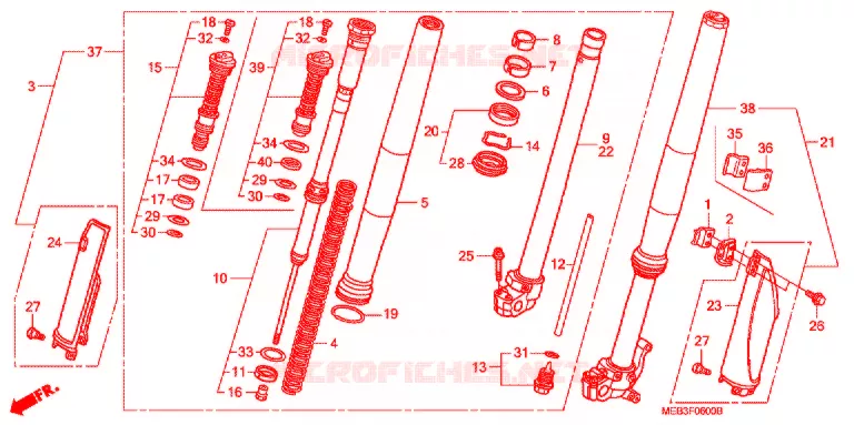 FOURCHE Honda MOTO 450 CRF 2004  CRF450R4