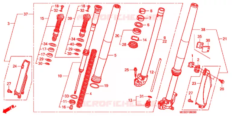 FOURCHE Honda MOTO 450 CRF 2002  CRF450R2