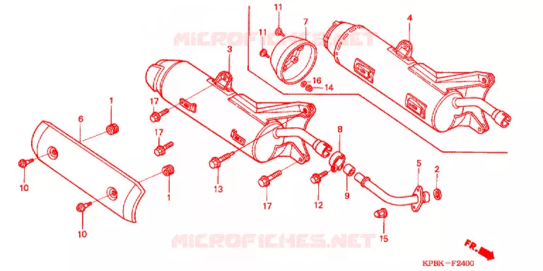 SILENCIEUX D'ECHAPPEMENT Honda SCOOTER 250 FORZA 2003  NSS2503_J