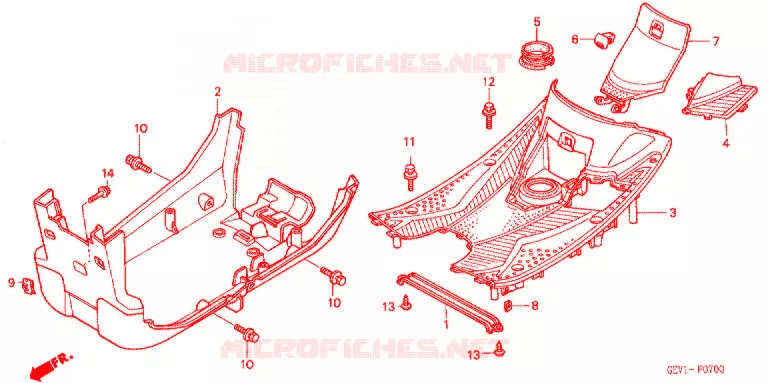 MARCHE PIEDS Honda SCOOTER 50 DIO 2003  SKX503