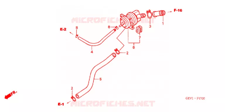 VALVE DE COMMANDE D'INJECTION D'AIR Honda SCOOTER 50 DIO 2003  SKX503