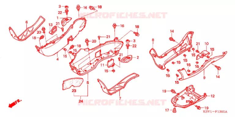 MARCHE PIEDS Honda SCOOTER 250 FORZA 2004  NSS2504_J