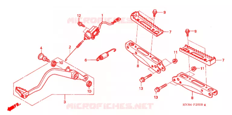 REPOSE PIED Honda ATV 650 FOURTRAX 2004  TRX650FA4