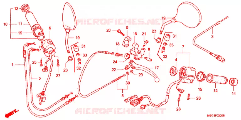 COMMODOS - POIGNEES Honda MOTO 750 SHADOW 2004  VT750C4_J