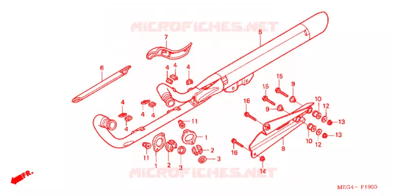 SILENCIEUX D'ECHAPPEMENT Honda MOTO 750 SHADOW 2004  VT750C4_J