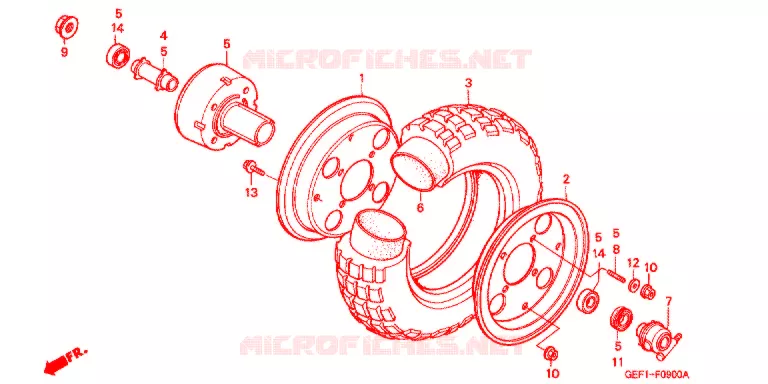 ROUE AVANT Honda MOTO 50 MONKEY 2004  Z50J4_M