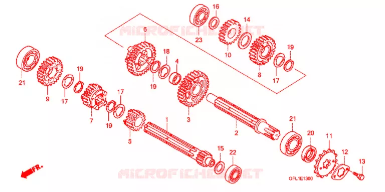 BOITE DE VITESSES Honda MOTO 50 MONKEY 2004  Z50J4_M_SP