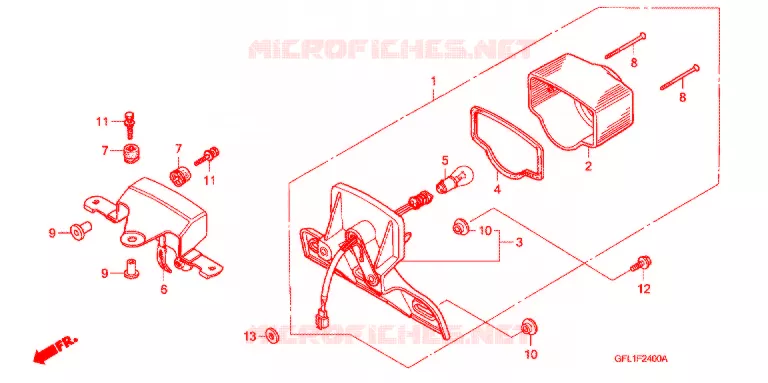 FEU ARRIERE Honda MOTO 50 MONKEY 2004  Z50J4_M_SP