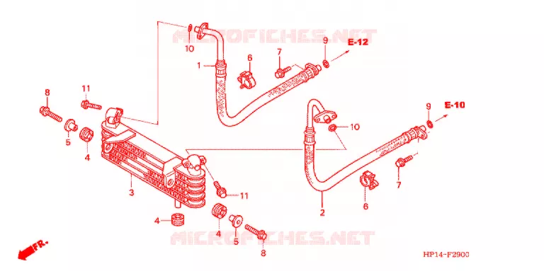 RADIATEUR D'HUILE Honda ATV 450 FOURTRAX 2005  TRX450R5