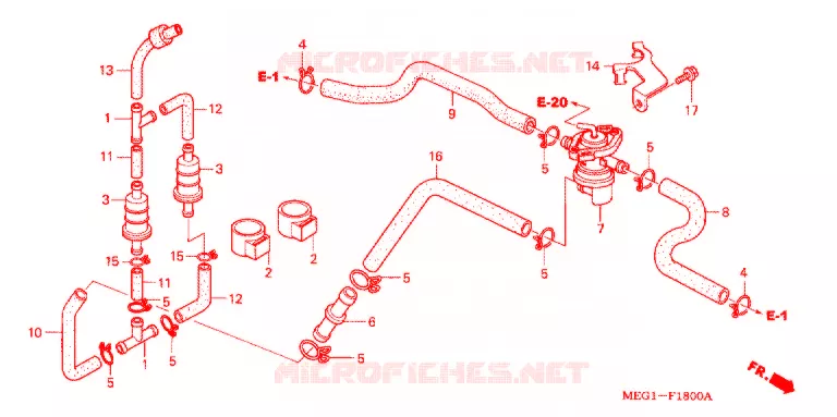 COMMANDE INJECTION D'AIR SOUPAPE Honda MOTO 750 SHADOW 2005  VT750C5