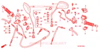 LEVIER DE GUIDON   CABLE   COMMODO pour Honda 50 SMART DIO Z4 de 2006