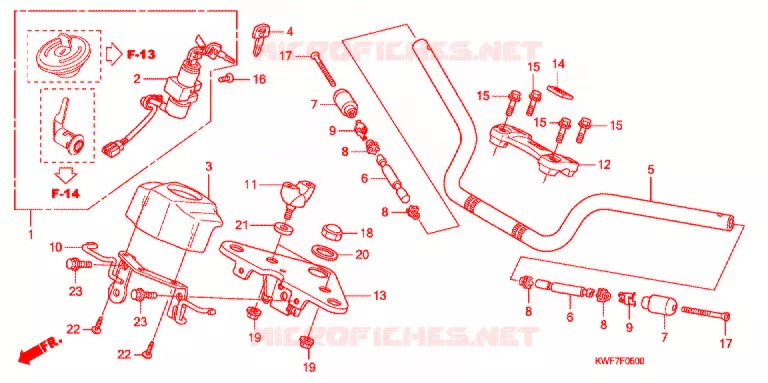 GUIDON - TE DE FOURCHE Honda MOTO 125 CBF 2012  CBF125MB