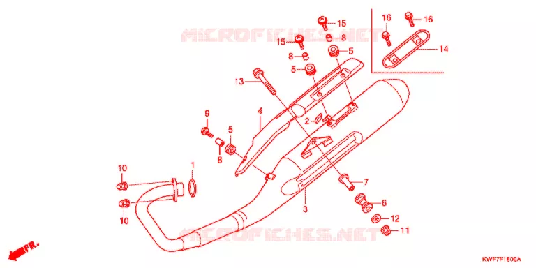 SILENCIEUX D'ECHAPPEMENT Honda MOTO 125 CBF 2009  CBF125M9