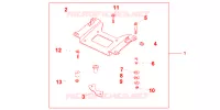 SUPPORT PLATINE ARRIERE pour Honda PANTHEON 125 FES de 2003