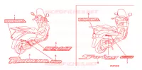 AUTOCOLLANTS pour Honda PANTHEON 125 FES de 2005