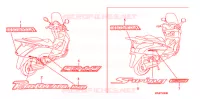 AUTOCOLLANTS pour Honda S WING 125 FES de 2007