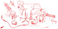 COMMODO   CABLE   RETROVISEUR (FES1257/A7) (FES1507/A7) pour Honda S WING 125 FES de 2007