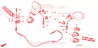 COMMODO   CABLE   RETROVISEUR (FES1253 5) (FES1503 5) pour Honda PANTHEON 150 FES de 2003