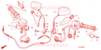COMMODO   CABLE   RETROVISEUR (FES1257/A7) (FES1507/A7) pour Honda S WING 125 FES ABS de 2007