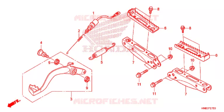 REPOSE PIED - PEDALE Honda ATV 680 FOURTRAX 2016  TRX680FAG