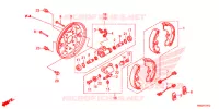 FLASQUE   MACHOIRES DE FREIN AVANT pour Honda TRX 250 FOURTRAX RECON Standard de 2016
