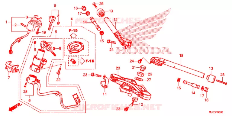 GUIDON - TE DE FOURCHE Honda MOTO 650 CBR 2016  CBR650FG