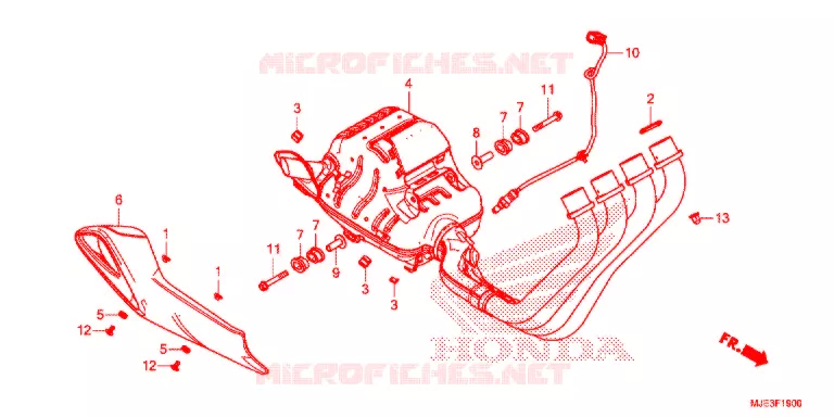 SILENCIEUX D'ECHAPPEMENT Honda MOTO 650 CBR 2016  CBR650FG