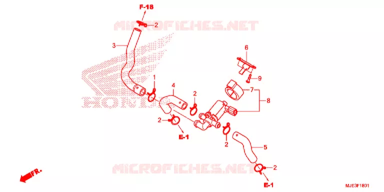 VALVE DE COMMANDE D'INJECTION D'AIR Honda MOTO 650 CBR 2016  CBR650FG