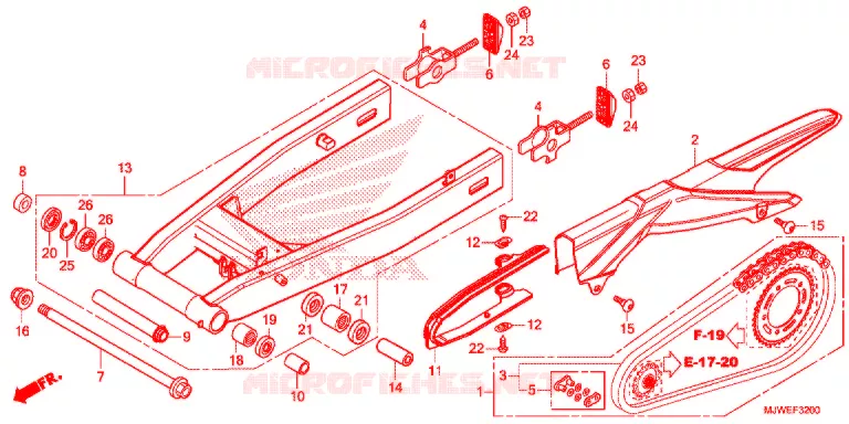 BRAS OSCILLANT Honda MOTO 500 CBR 2016  CBR500RG