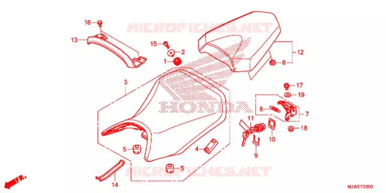 SELLE Honda MOTO 500 CBR 2016  CBR500RG