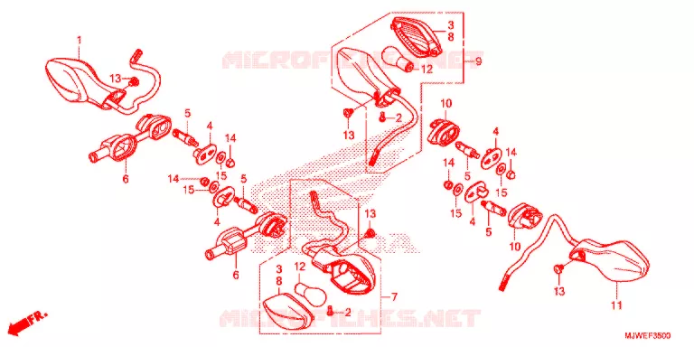 CLIGNOTANT Honda MOTO 500 CBR 2016  CBR500RAG