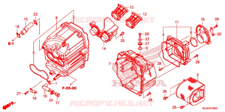 FILTRE A AIR Honda MOTO 500 CBR 2016  CBR500RAG