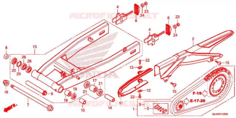 BRAS OSCILLANT Honda MOTO 500 CBR 2016  CBR500RAG