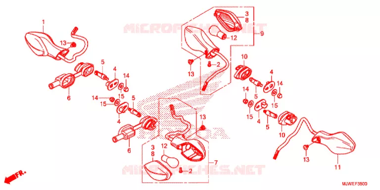 CLIGNOTANT Honda MOTO 500 CBR 2016  CBR500RAG