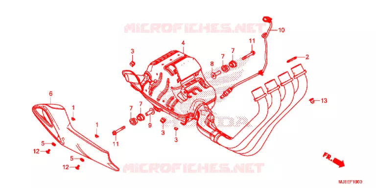 SILENCIEUX D'ECHAPPEMENT Honda MOTO 650 CB 2016  CB650FG