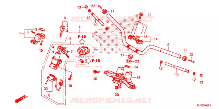 GUIDON - TE DE FOURCHE Honda MOTO 650 CB 2016  CB650FAG